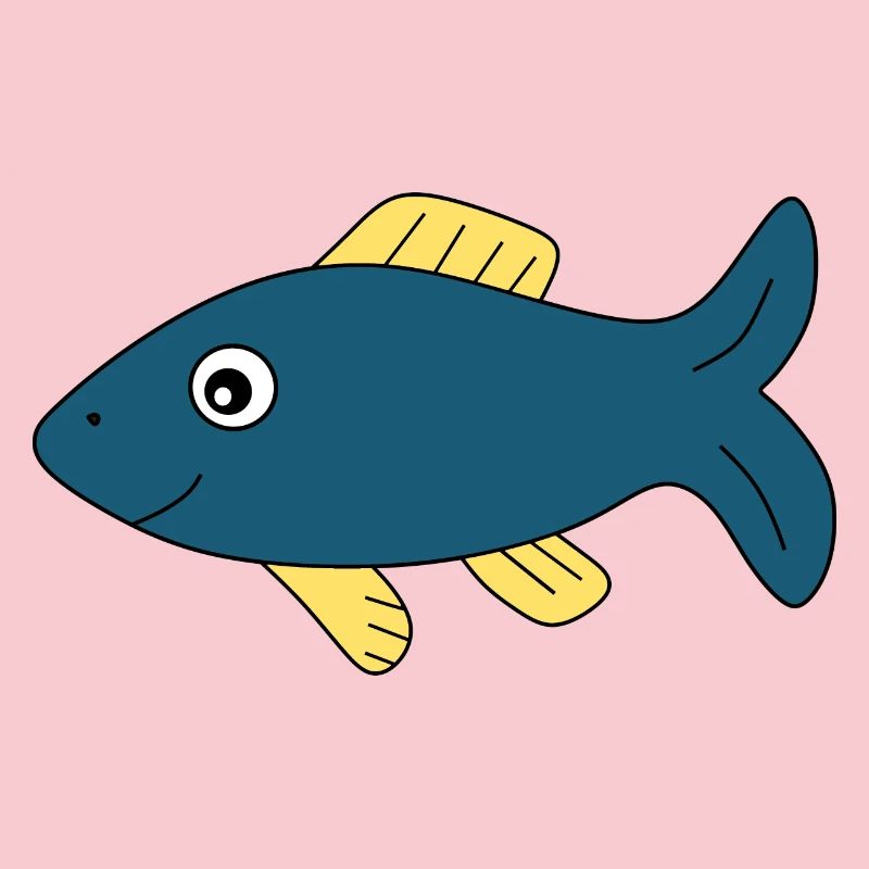 blue fish comic fish