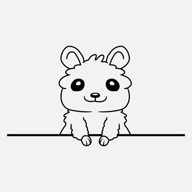 Derrière le mur hamster drôle
