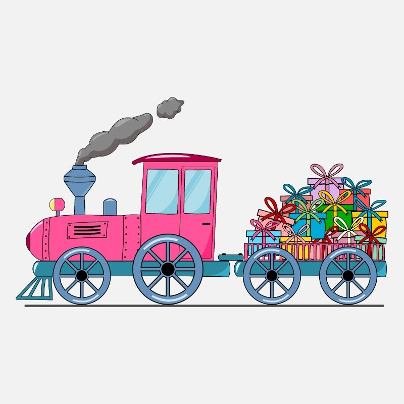 Train pour enfants avec remorque rose