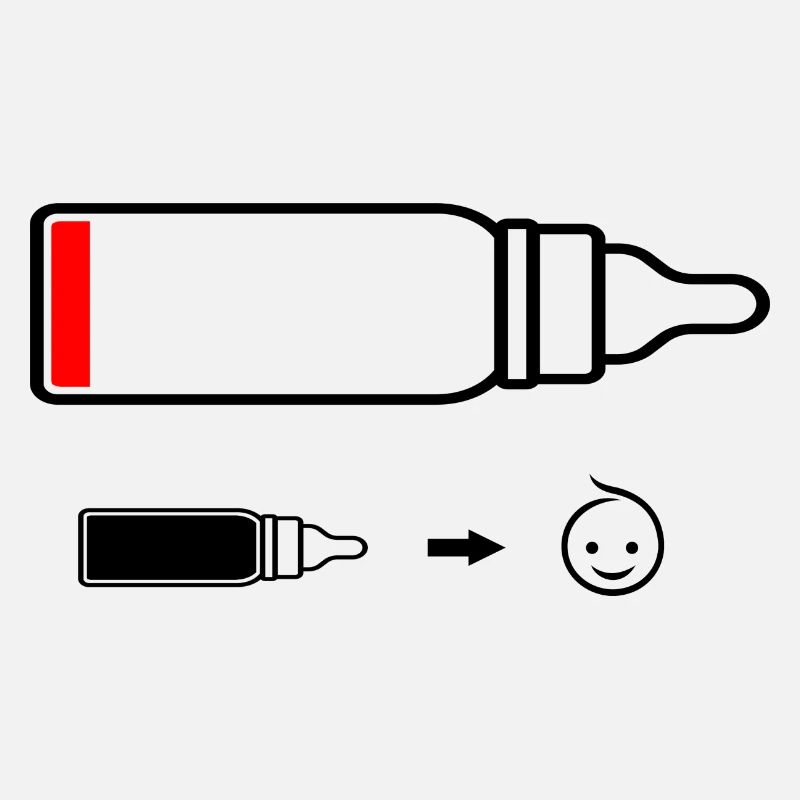 Bébé batterie ou biberon vide