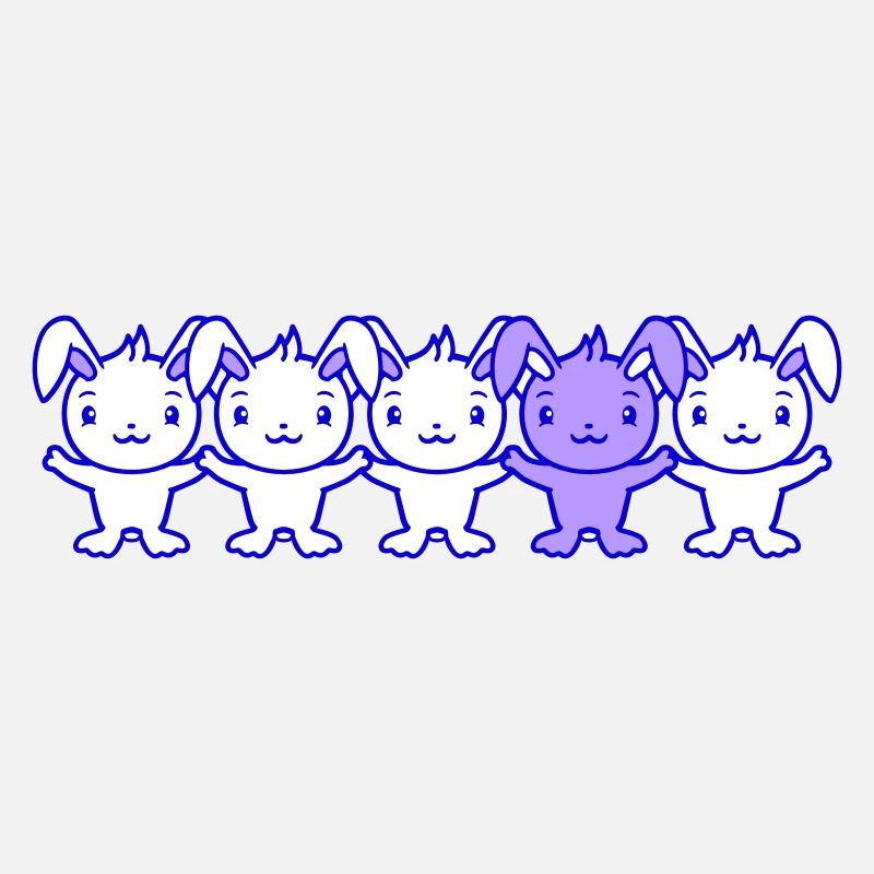 5 Bunny Friends Difference Be Different Different