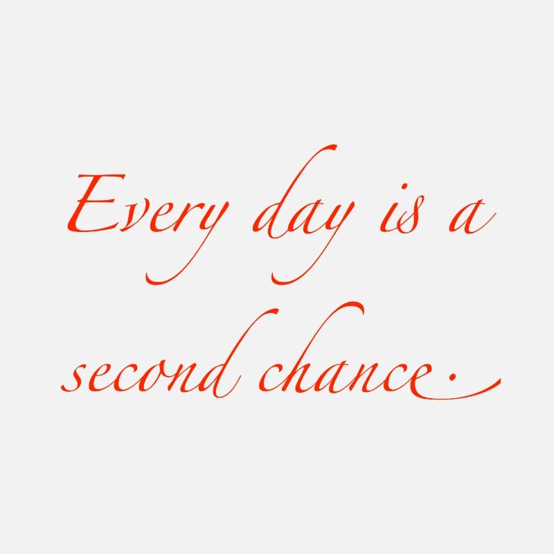 every day is a second chance
