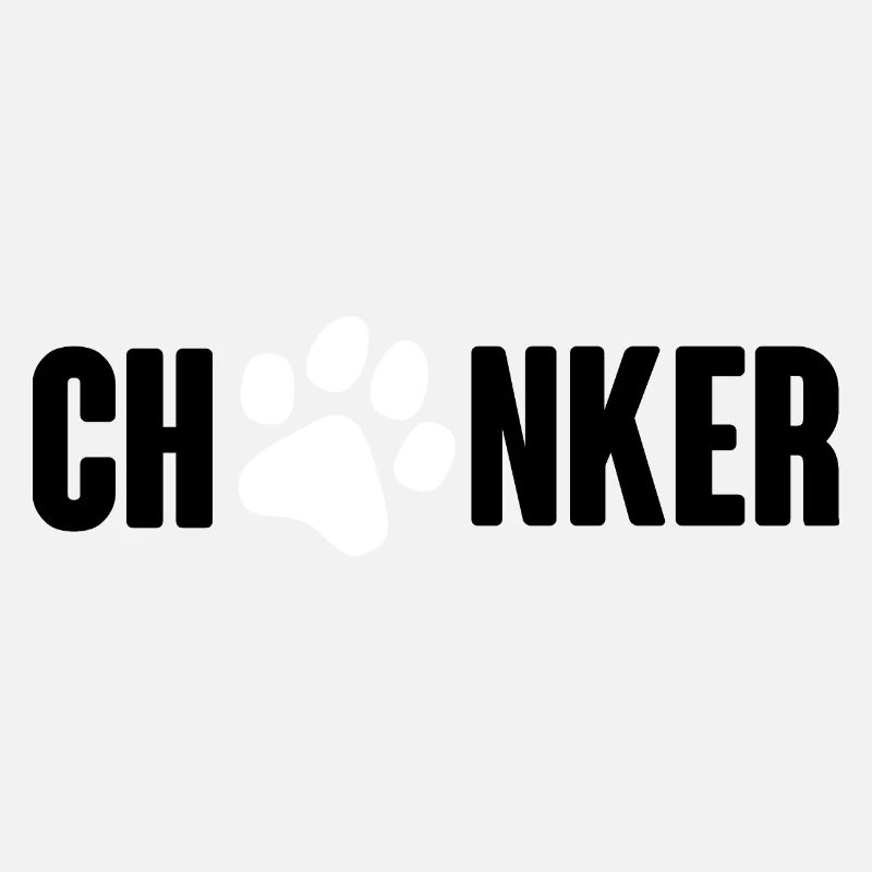Lettrage Chonker avec patte de chat - noir et blanc