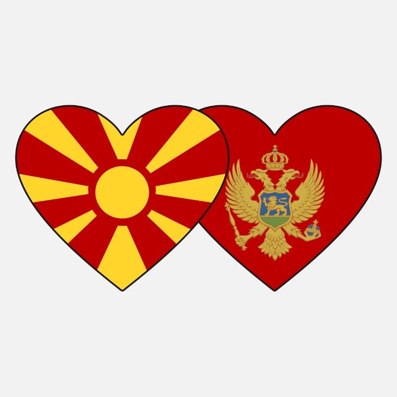 Macédoine Monténégro drapeau