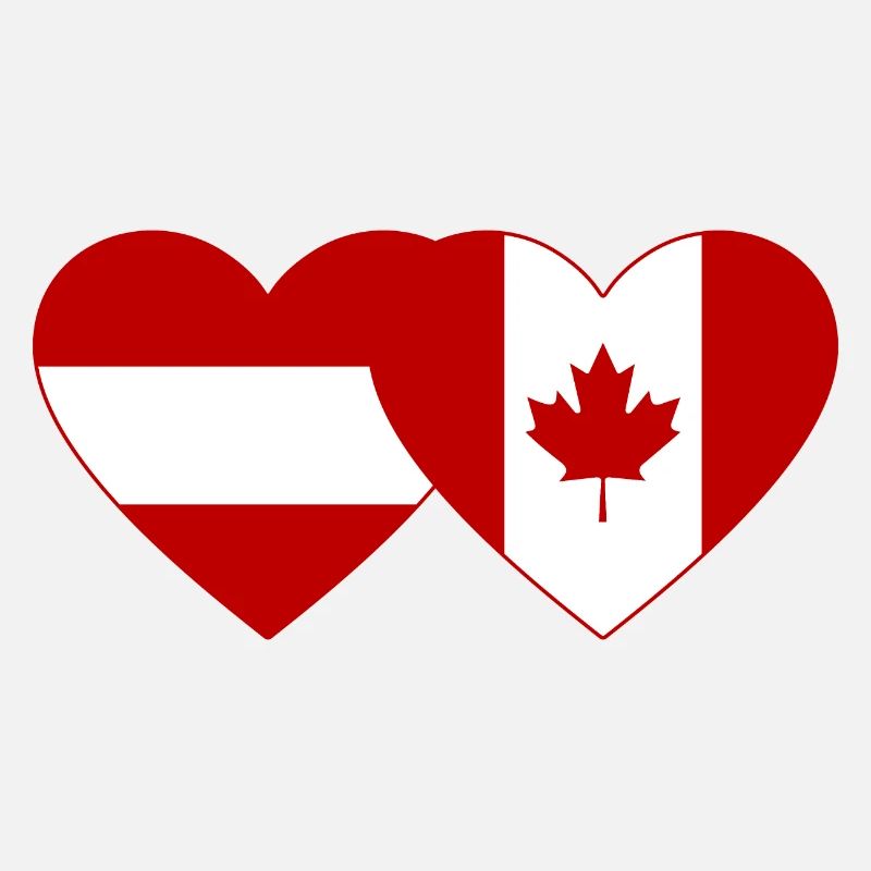 Coeur de drapeau Autriche Canada