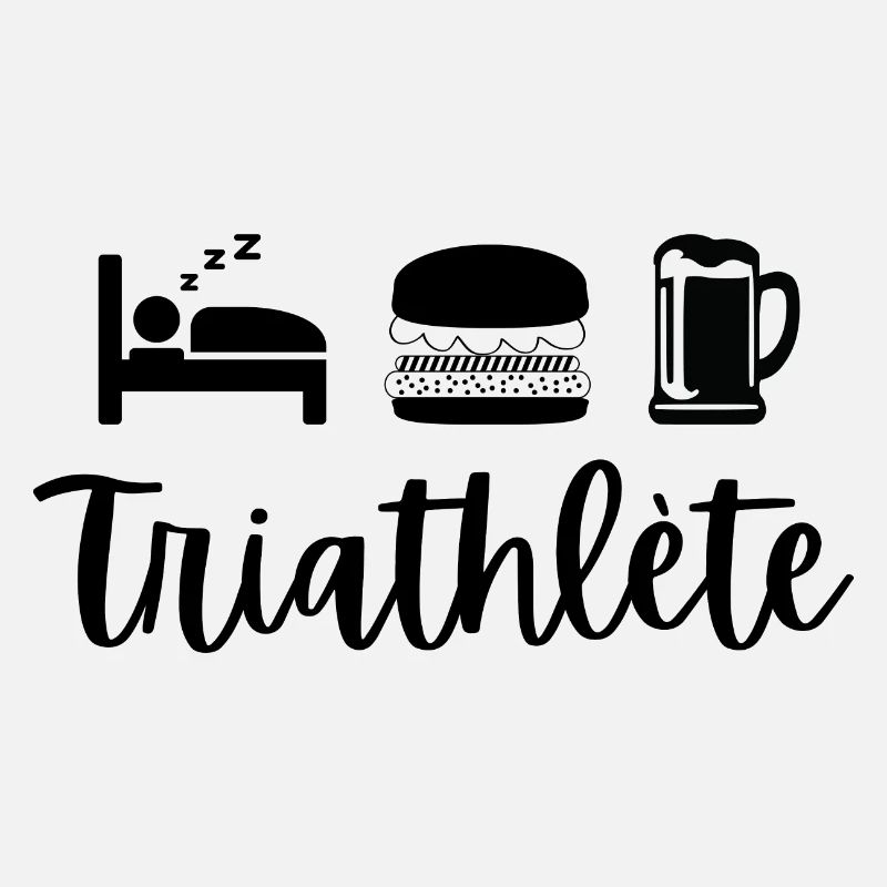 Triathlète dormir hamburger bière