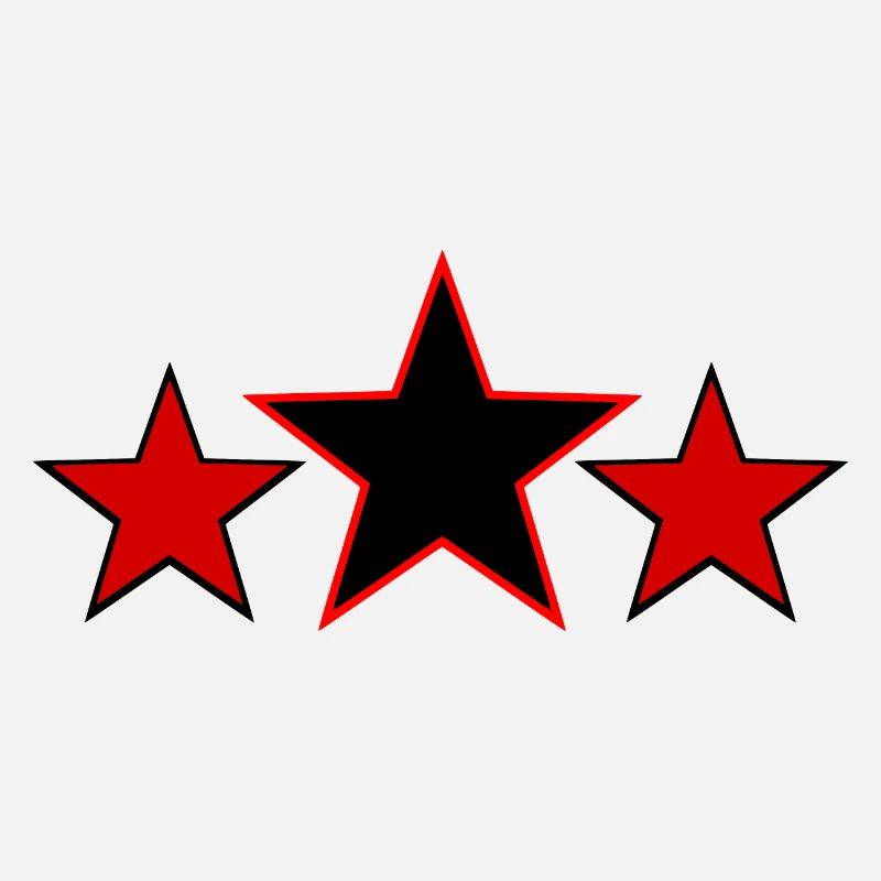 Étoiles noir rouge