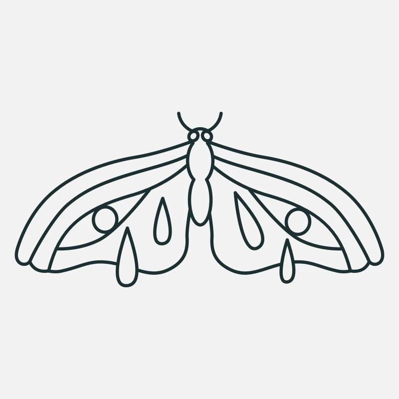 Sad crying moth