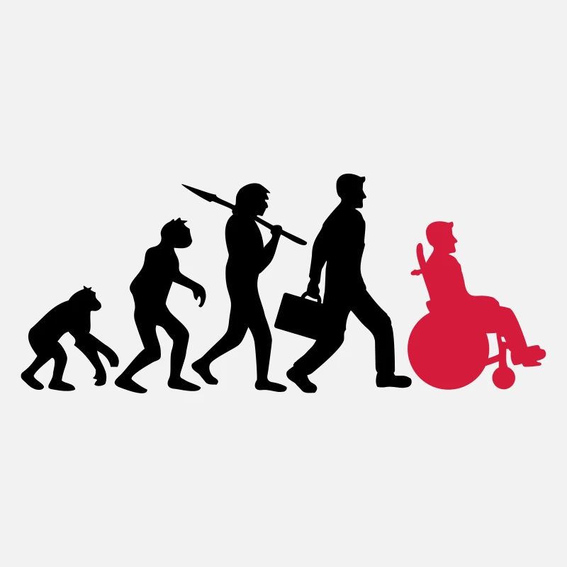 evolution wheelchair development silhouette hindrance