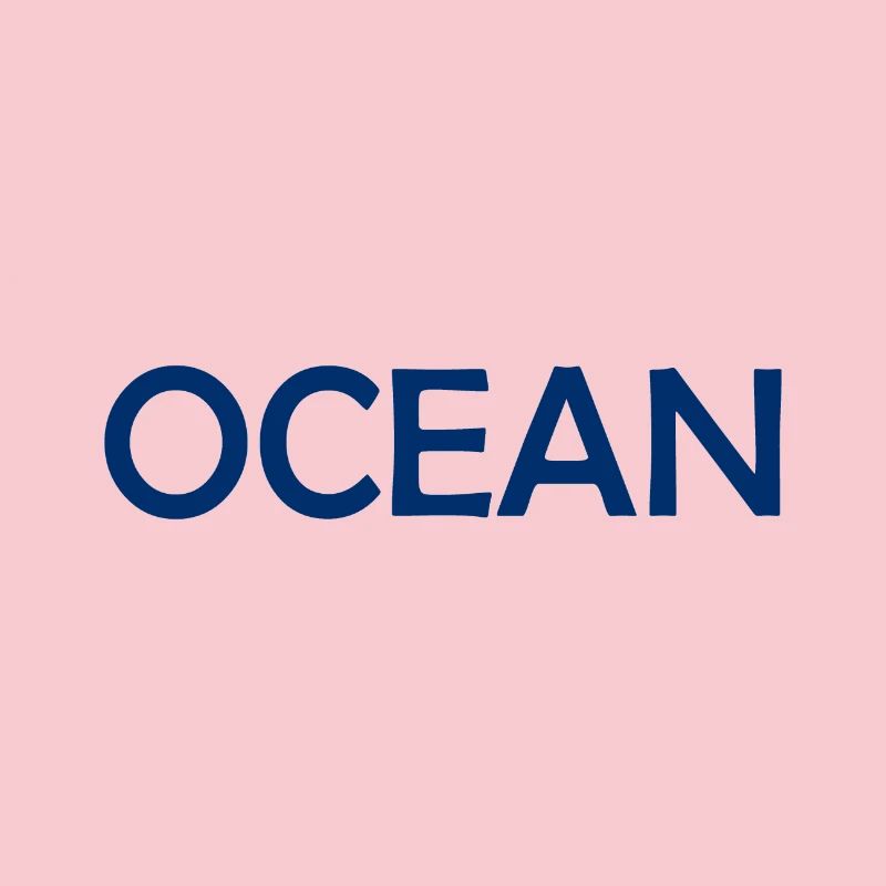 Logo de conception de lettrage de l’océan Mer