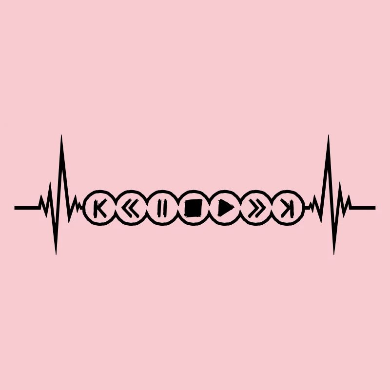pulse music heartbeat frequency circles buttons ring
