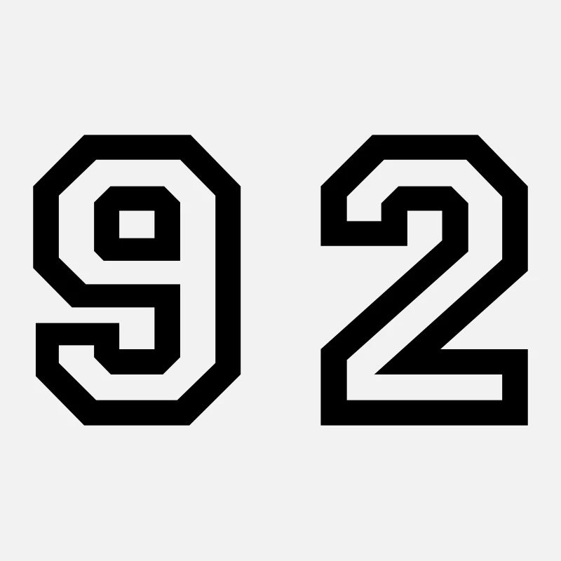 Number - 92 - Ninety Two