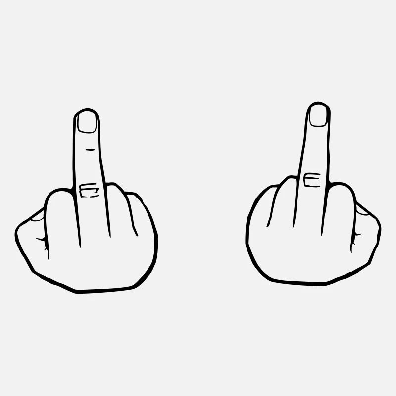 Mittelfinger, doppelter Stinkefinger