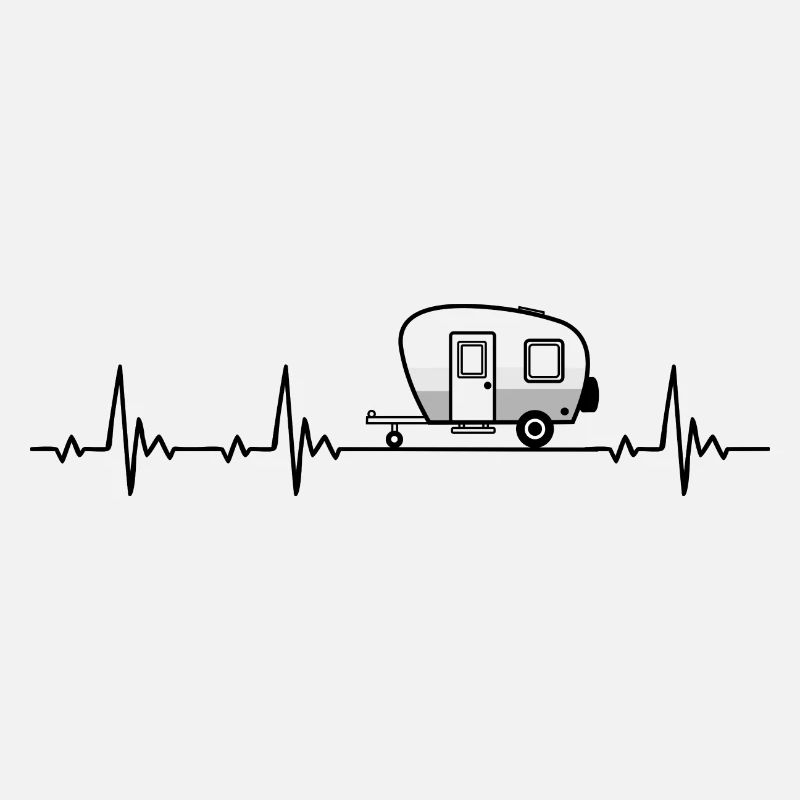 Caravan Camping Heartbeat frequency pulse ECG
