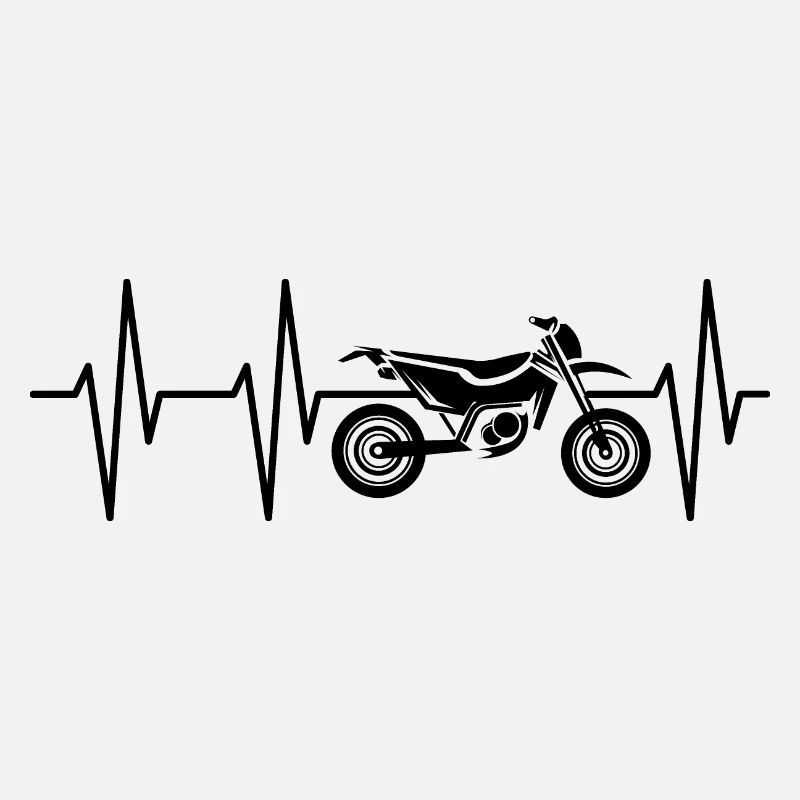 Heartbeat design supermotard Motorcycle Pulse ECG