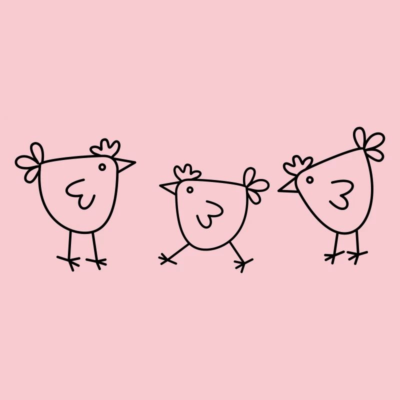 Poulet Poulet Poule conception de poulet minimalement simple