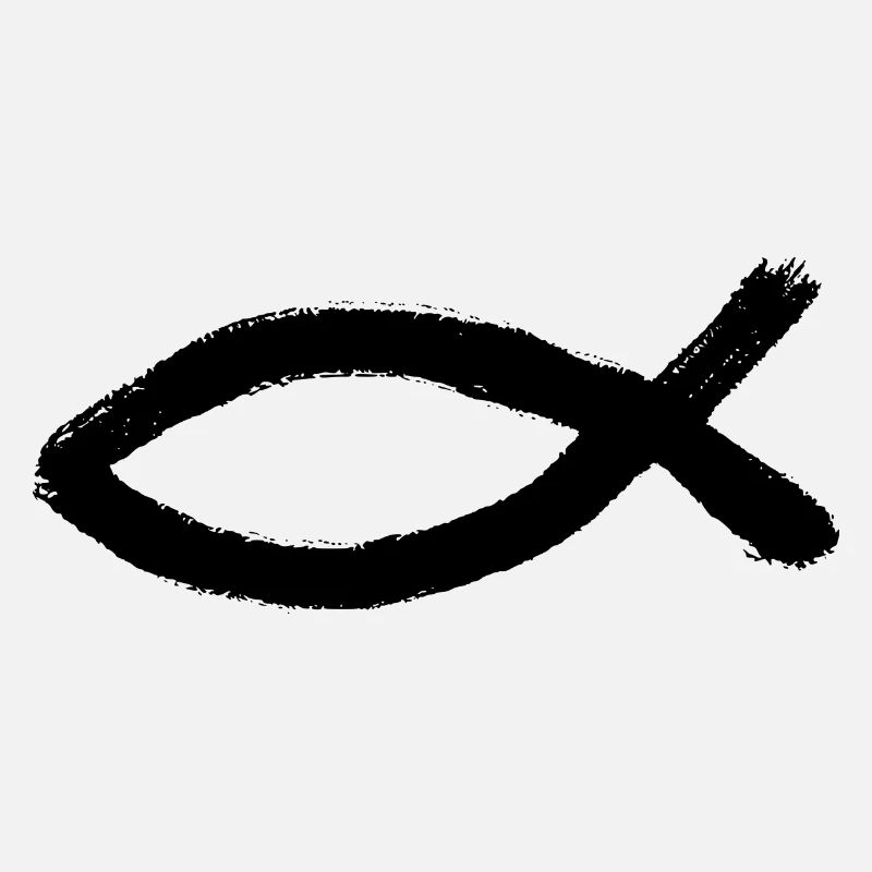Jésus poisson noir Ichthys poisson poisson poisson