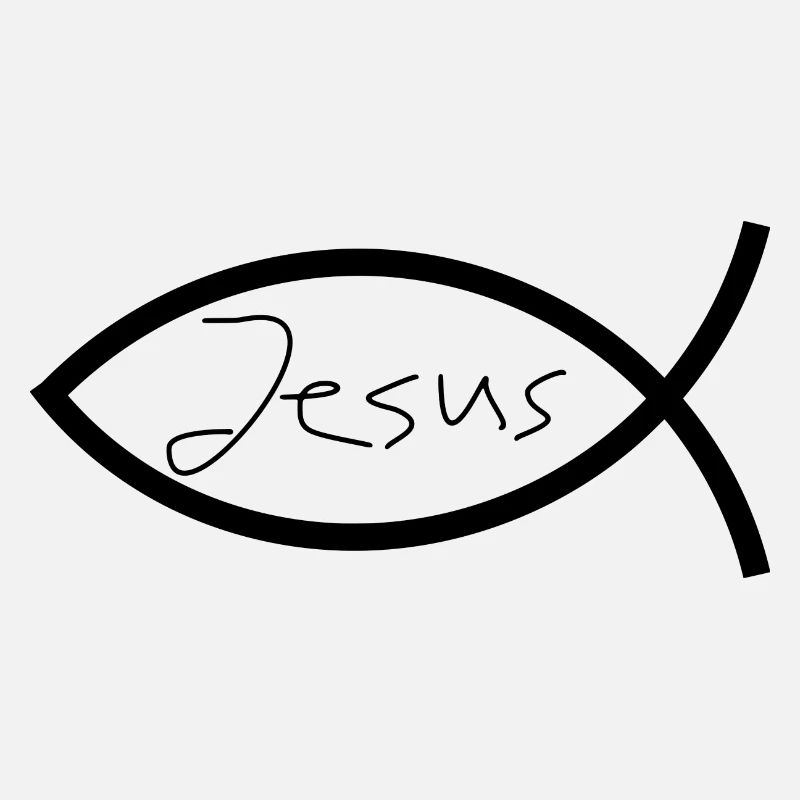 Jésus poisson noir Ichthys poisson poisson poisson