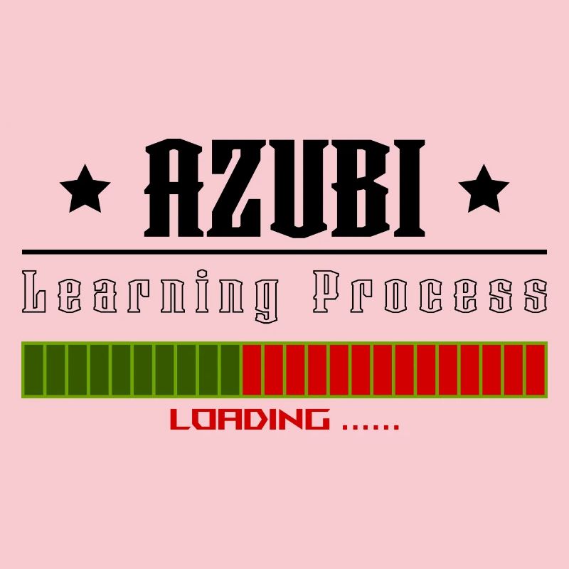 AZUBI learning process loading white tshirt