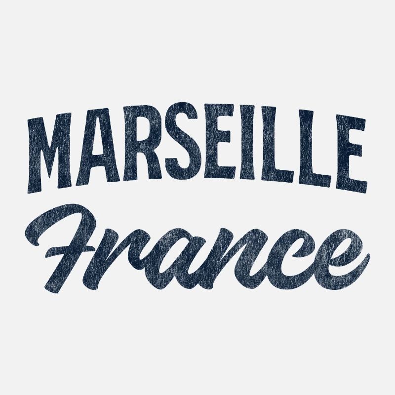 Marseille Frankreich Retro Script