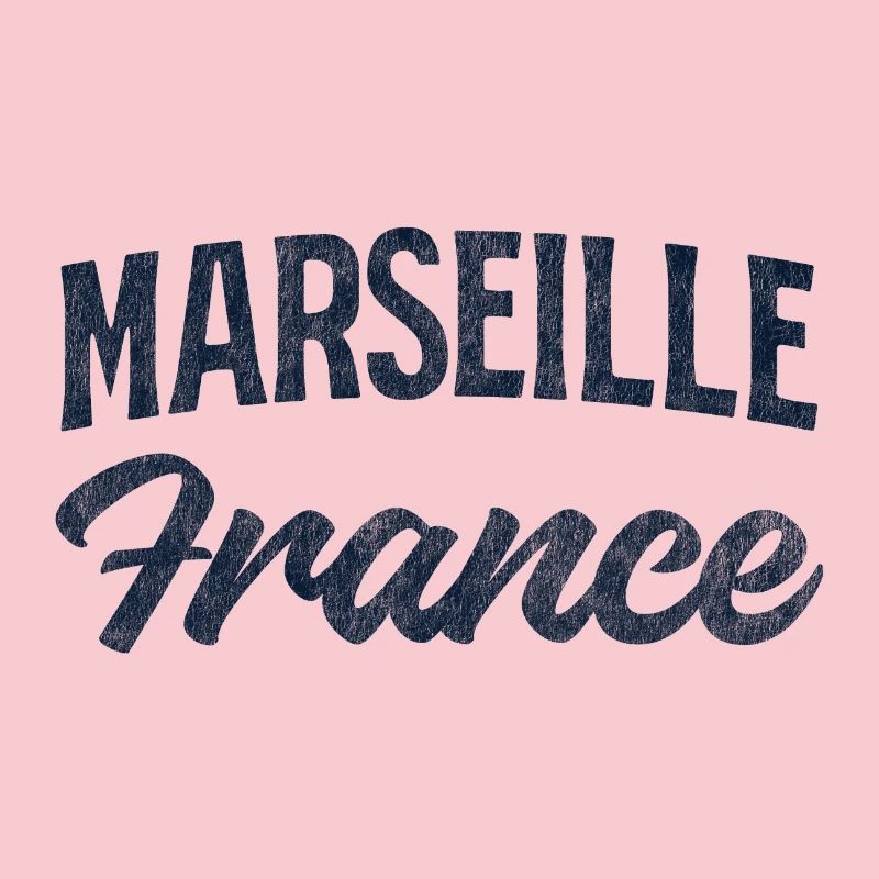 Marseille Frankreich Retro Script
