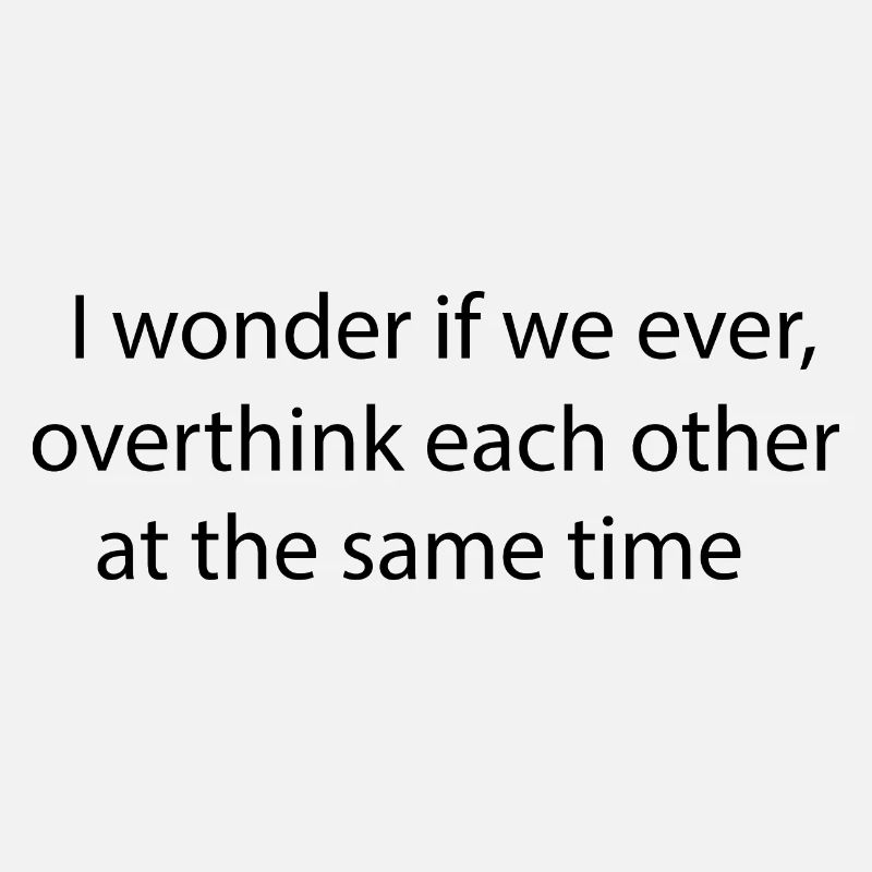 Statement lettering Overthinking
