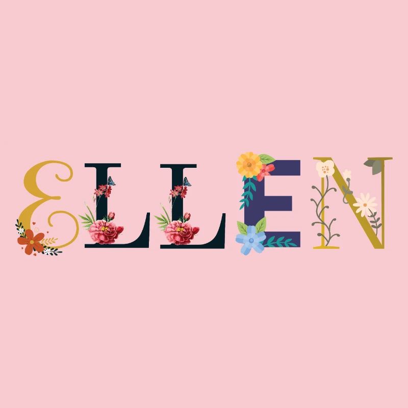 NOM ELLEN DÉCORÉ DE FLEURS