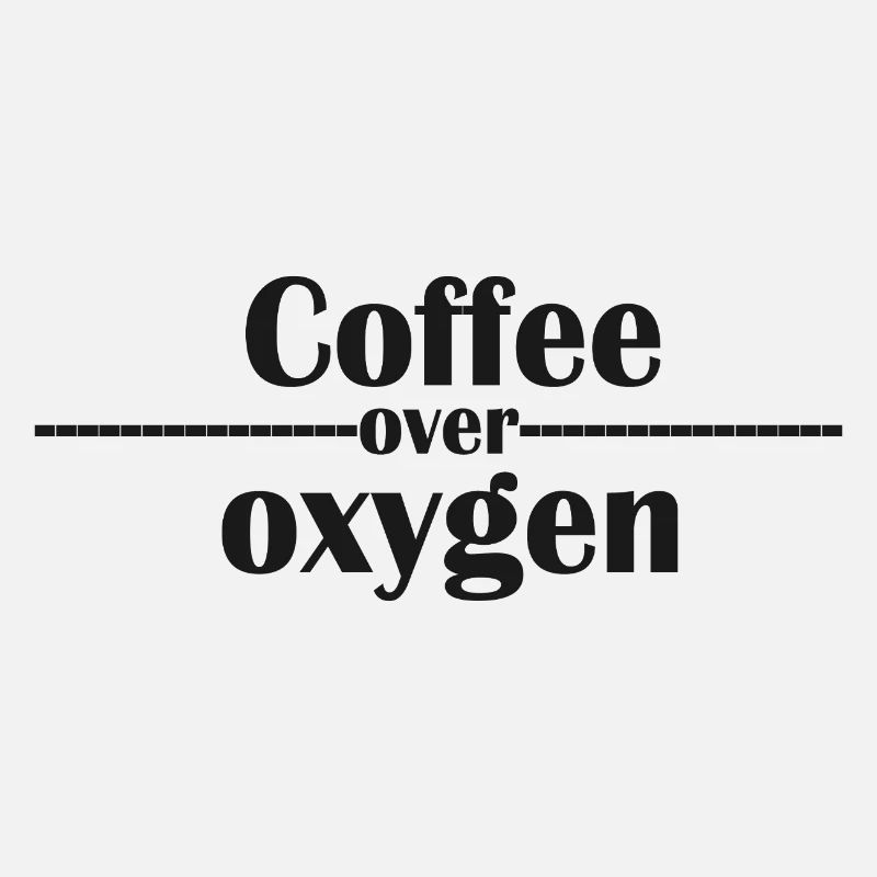 Kaffee-über-Sauerstoff-Typografie