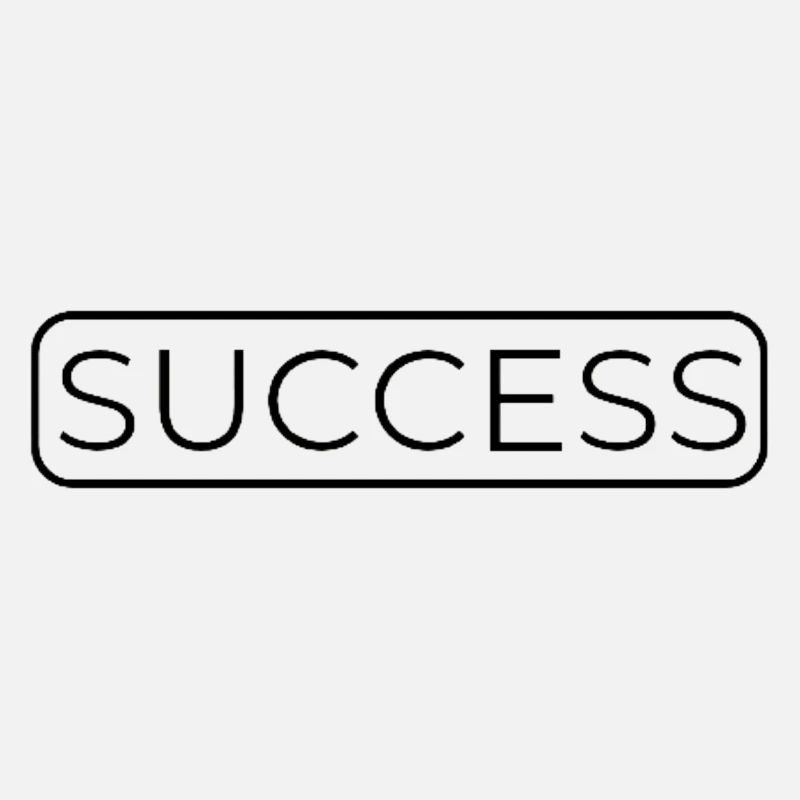 Minimalist Success Typography Design