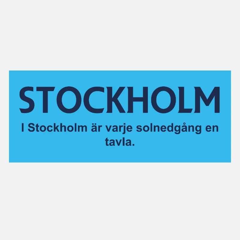 Conception de panneau de coucher de soleil à Stockholm