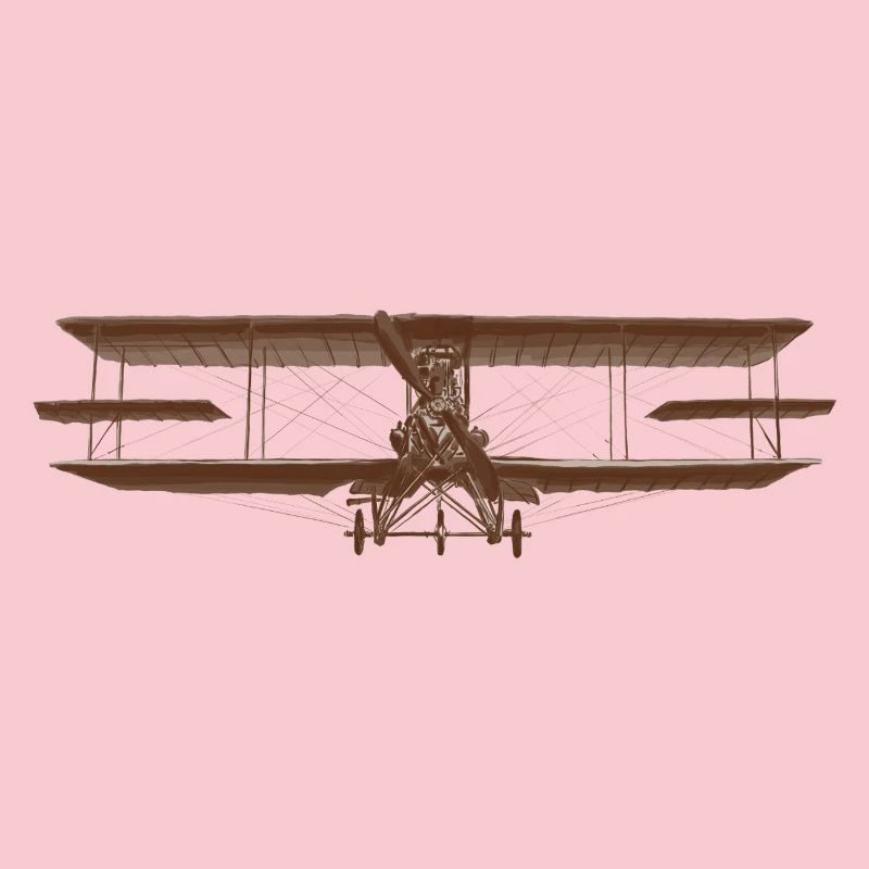 Vintage airplane biplane design