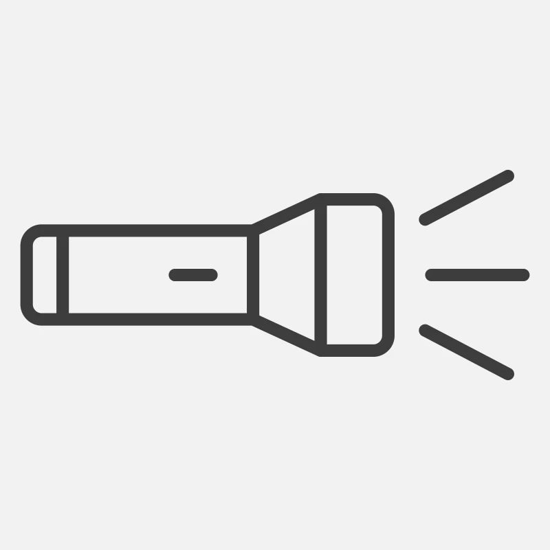 Flashlight Line Icon