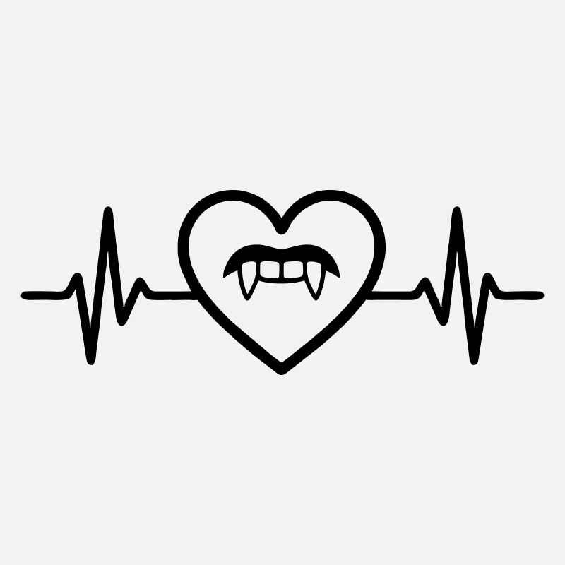 Vampire Teeth Halloween Heart