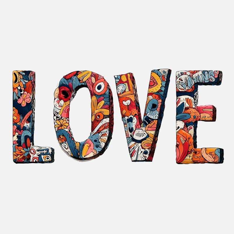Conception créative de graffitis LOVE