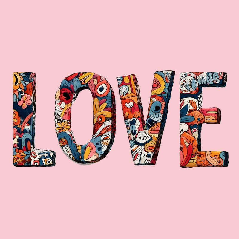 Conception créative de graffitis LOVE