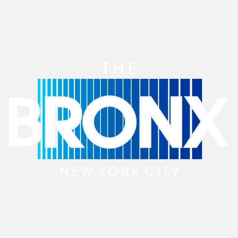 Bronx Skyline Text in Blue Gradient