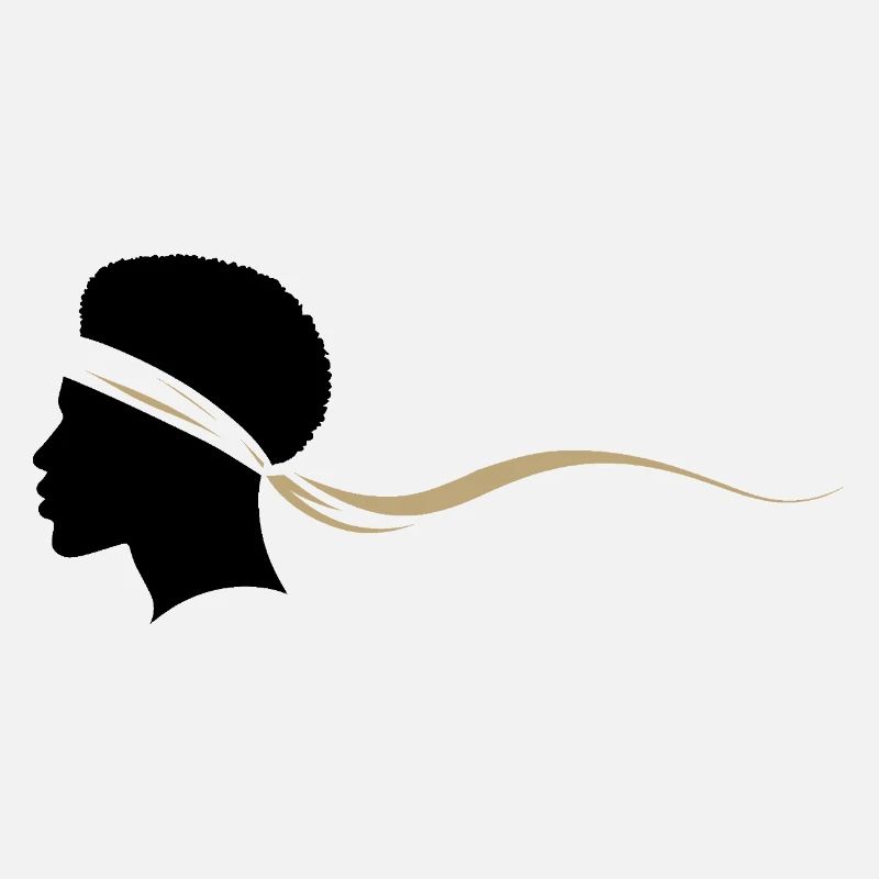 Afro minimaliste noir et blanc