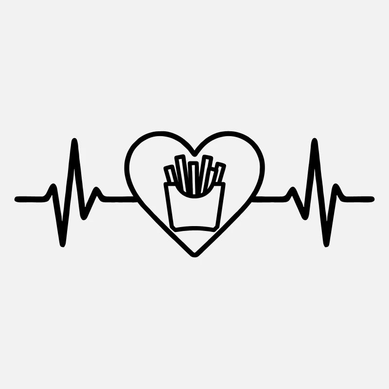 Frites Coeur Restauration rapide Collation