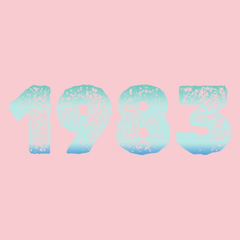 1983 Grunge Gradient Digits