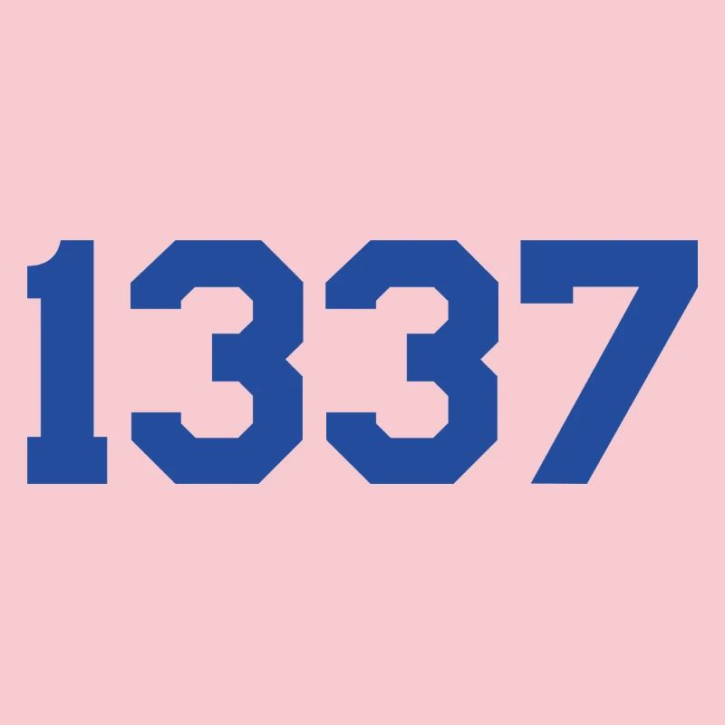 1337 – Blue Text Design