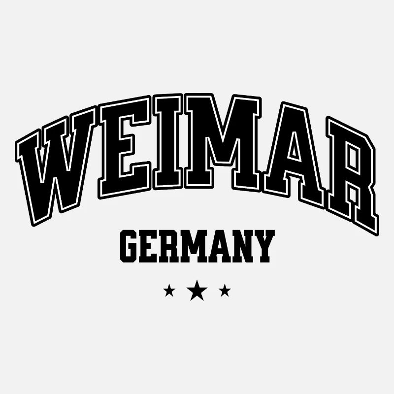 Conception de lettrage de l'université de Weimar