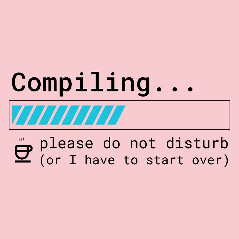 Funny Programmer T-Shirt - Compiling Please