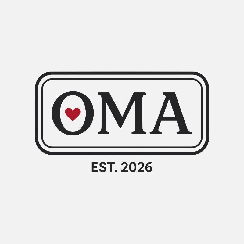 OMA EST. 2026 Stolze Großmutter Ankündigung