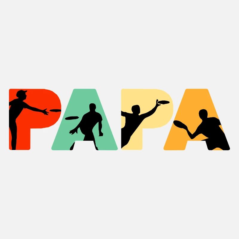 Papa Frisbee Player Ultimate Flying Disc Dad