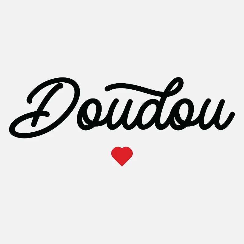 Doudou Coeur Script Noir