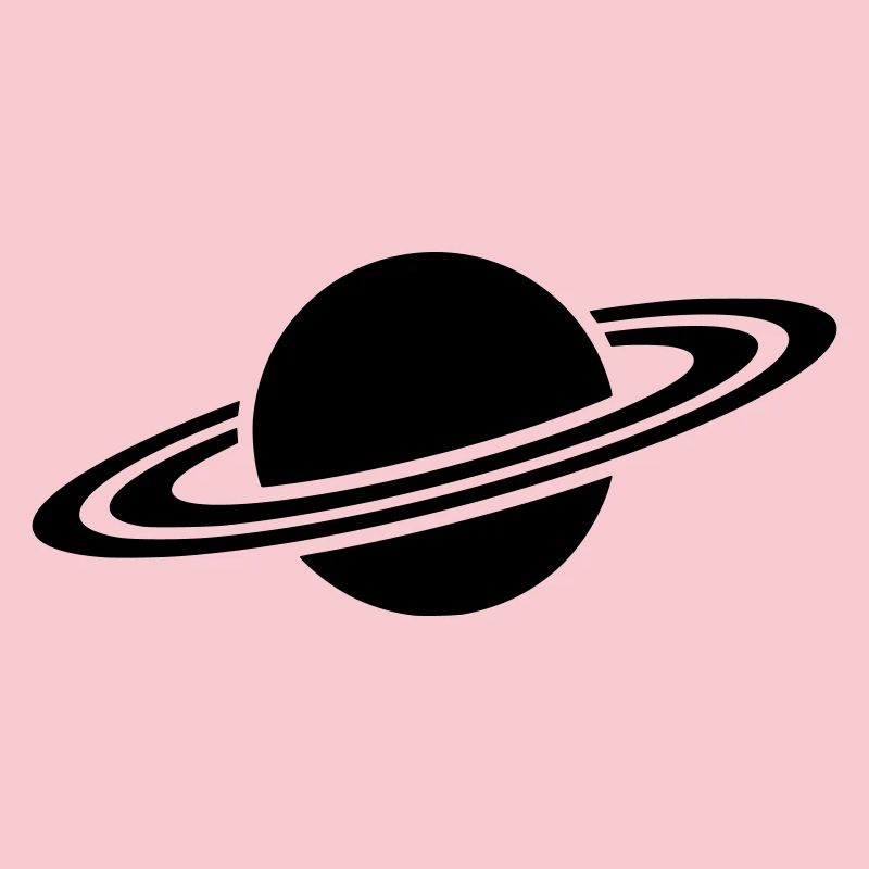Silhouette de l’anneau de la planète Saturne