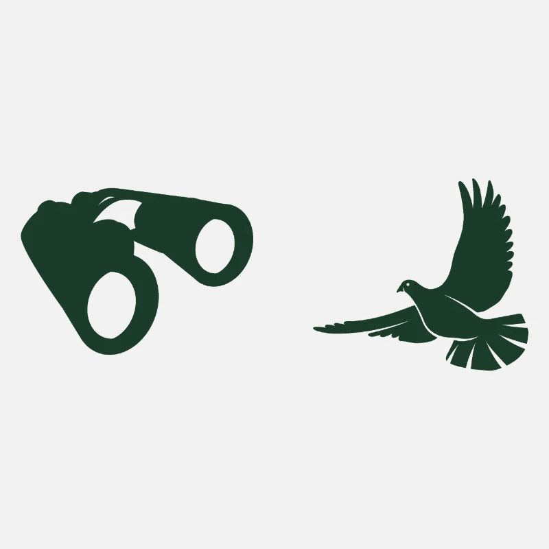 Minimalist Bird Watching Silhouette