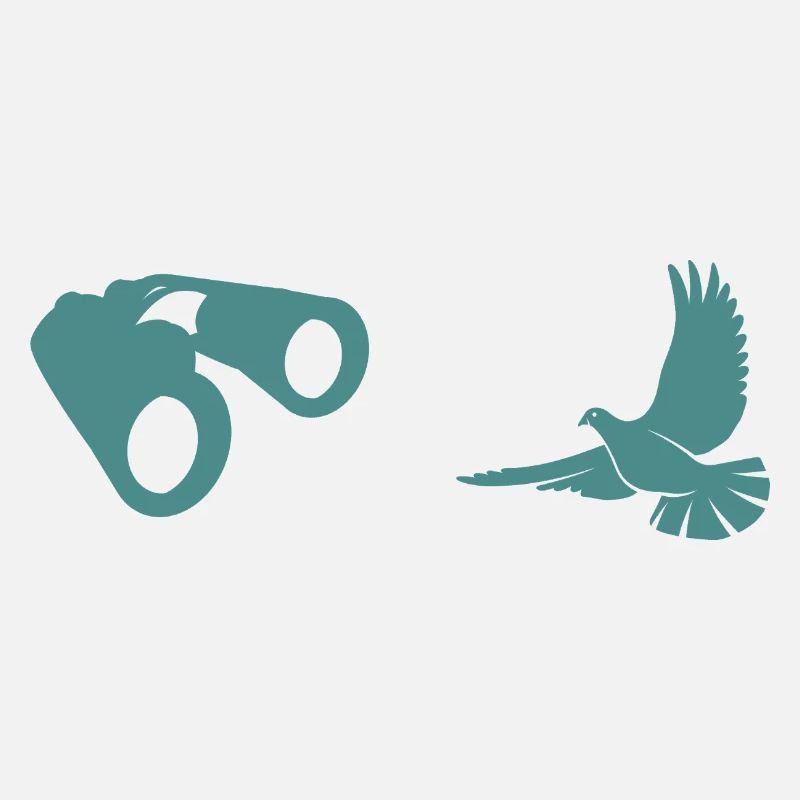 Minimalist Bird Watching Silhouette