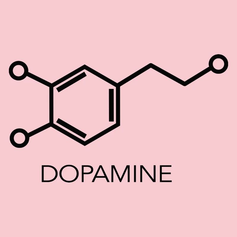 Dopamine Molecule Minimalist Science Design
