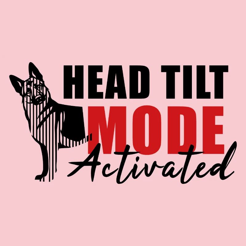 Schäfi Silhouette - Head Tilt linear German Shepherd
